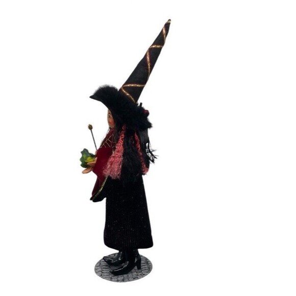Annalee Halloween Witch Doll 2006 Magical Frog Wand Boots Fancy Witchcor… - Picture 3 of 11
